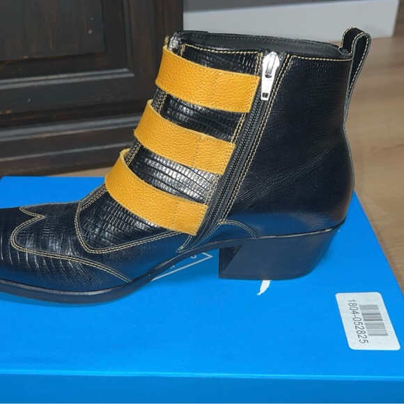 Men’s John Fluevog X Third Man Records The Jack Triple Strap Boots - Picture 2 of 9